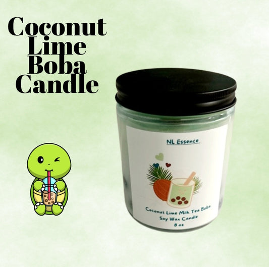 Coconut Lime Boba Candle